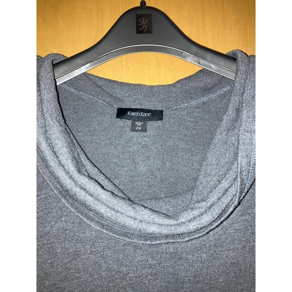 Karen Kane black & gray cowl neck sweater dress Size 2X - Picture 3 of 3